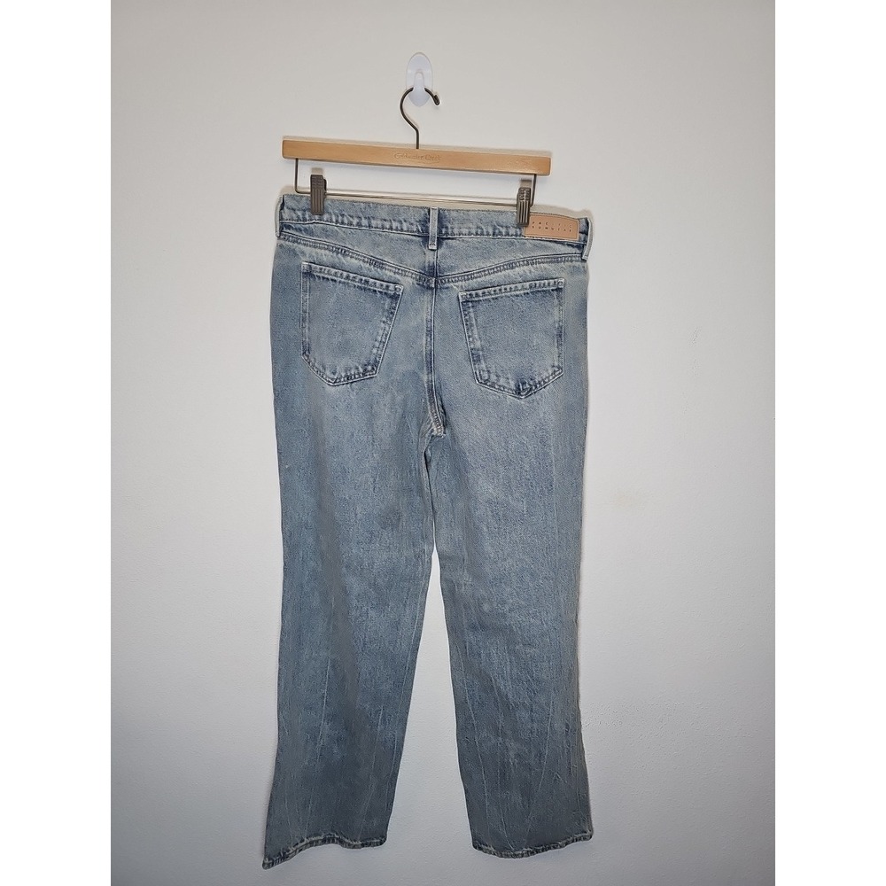 Pacsun Jordyn Low Rise Straight Denim Jeans Womens Size 28 Blue Distressed - Picture 4 of 12
